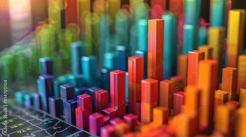 colorful 3D rendering of a city. The buildings are made of blocks of different colors. colorful 3D rendering of a city. The buildings are made of blocks of different colors.