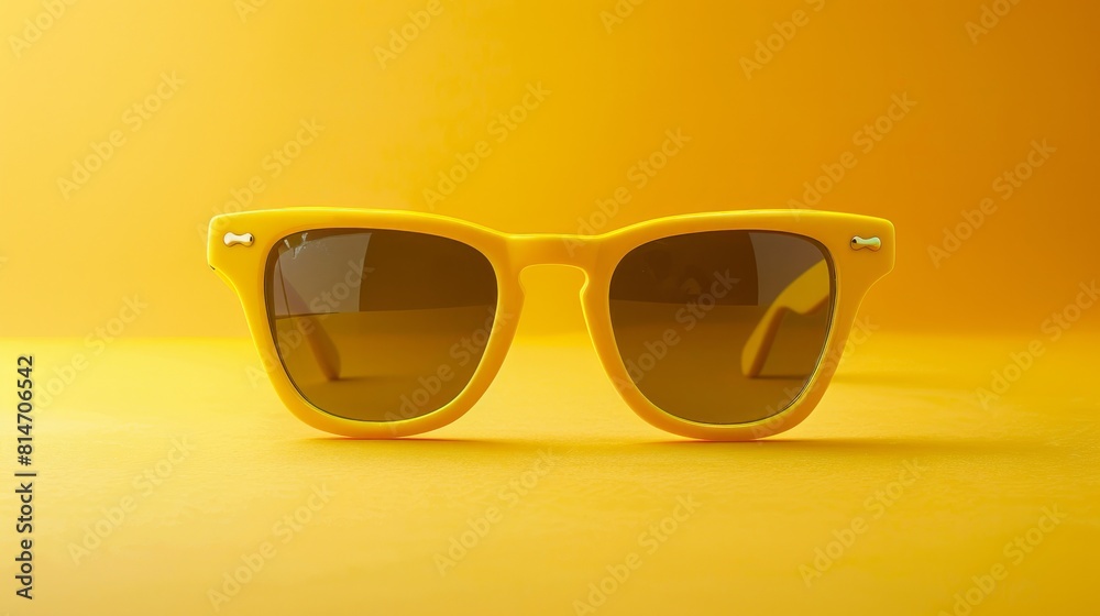 studio photo of yellow sunglasses. summer is approaching concept studio photo of yellow sunglasses. summer is approaching concept