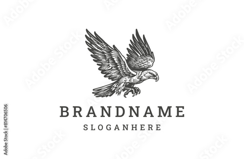 Eagle logo icon design template vector illustration