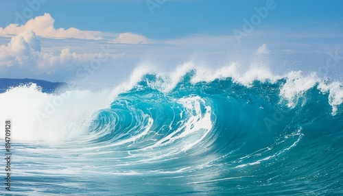 anime style blue water wave