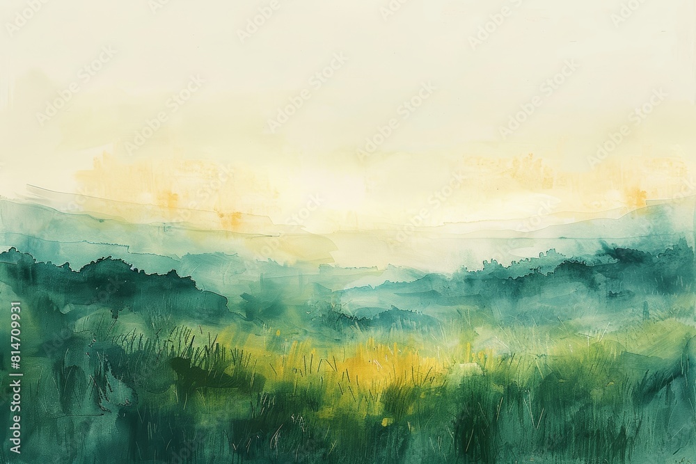 Refreshing Meadow Scene for Spring and Summer Designs Generative AI