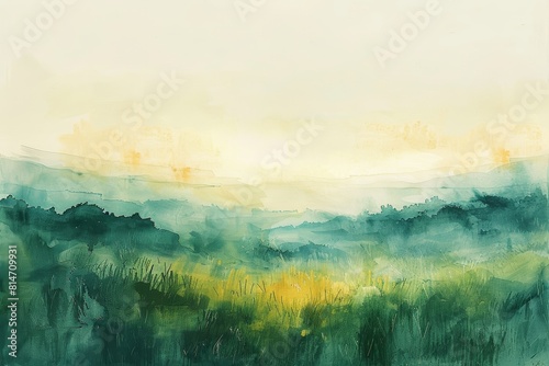Refreshing Meadow Scene for Spring and Summer Designs Generative AI #814709931