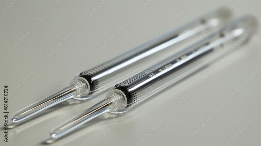 Clinical thermometer set, including ear and forehead models.