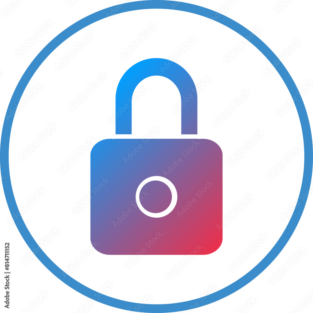 Vector Design Locked Icon Style Vector Design Locked Icon Style