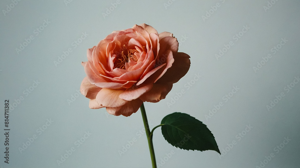 Beautiful bouquet of Christmas hellebore flower in a small glass vase. Floral still life concept. Home natural decoration.
