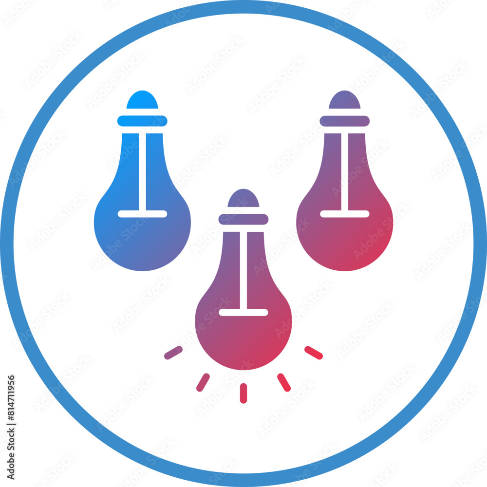 Vector Design Light Bulbs Icon Style
