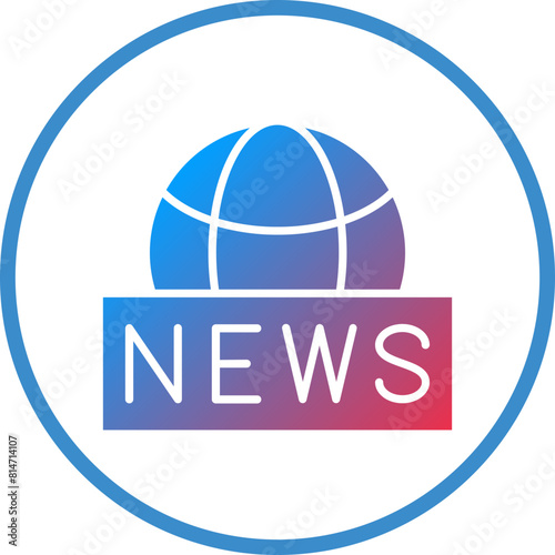 Vector Design Global News Icon Style