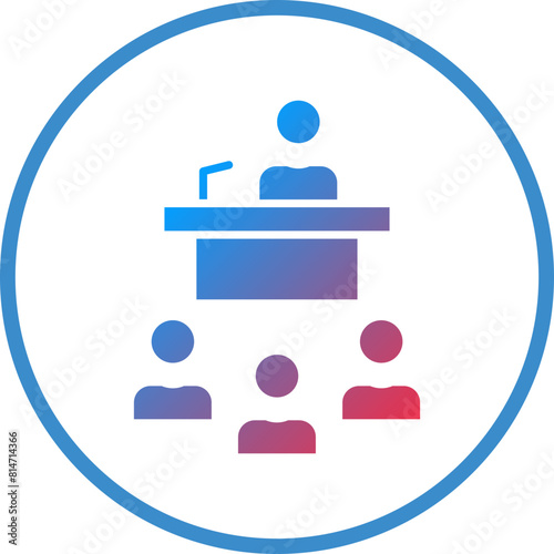 Vector Design Press Conference Icon Style