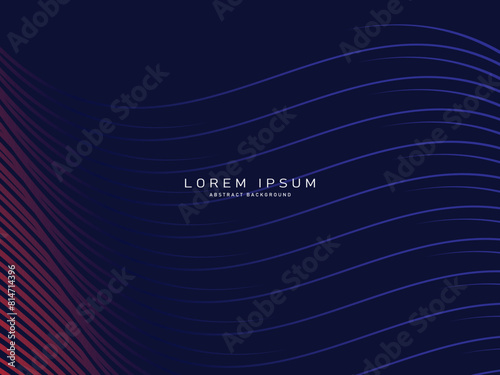 Abstract futuristic dark background with waving gradient design. Realistic 3d wallpaper with luxurious flowing lines. Elegant background for posters, websites, brochures, cards, banners, apps, etc.