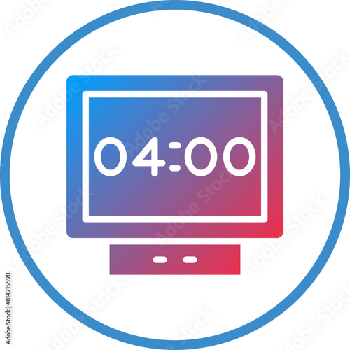 Vector Design Digital Clock Icon Style