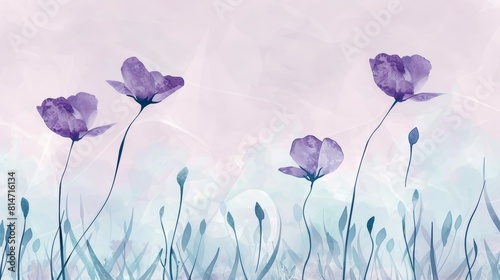 Delicate Floral Wallpaper for a Soothing Ambiance Generative AI
