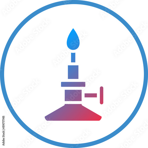 Vector Design Bunsen Burner Icon Style