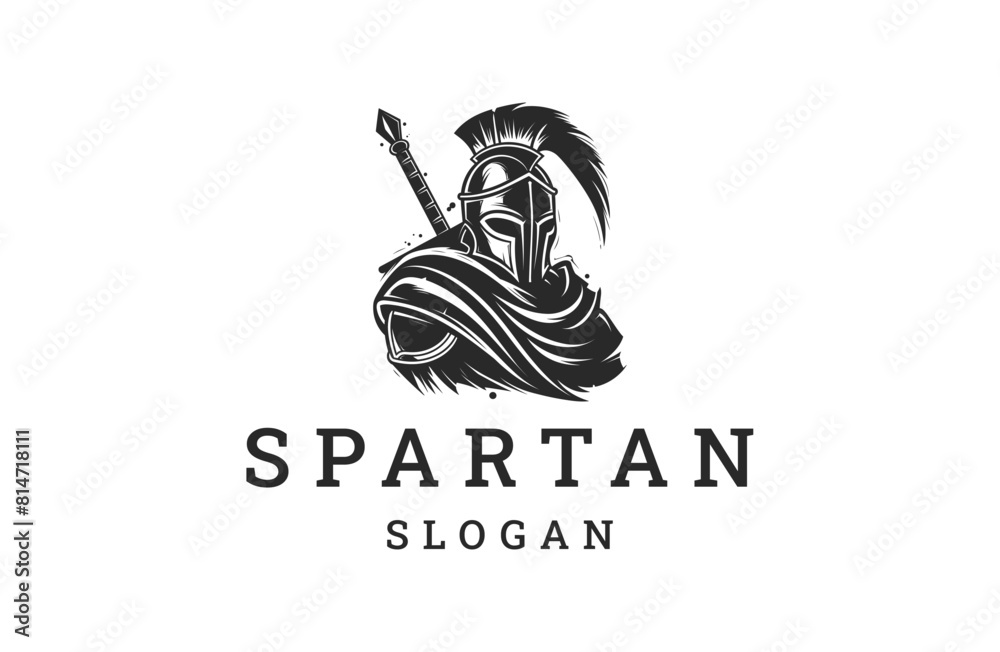 Fototapeta premium Spartan logo icon design template vector illustration