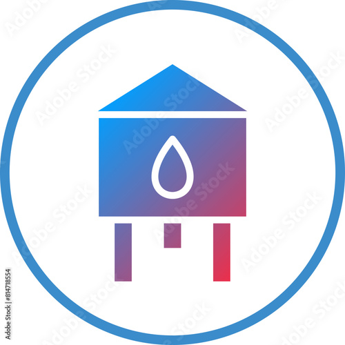 Vector Design Water Tower Icon Style