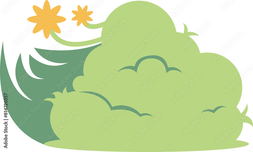 Naklejka premium Flat Bush Illustration Element