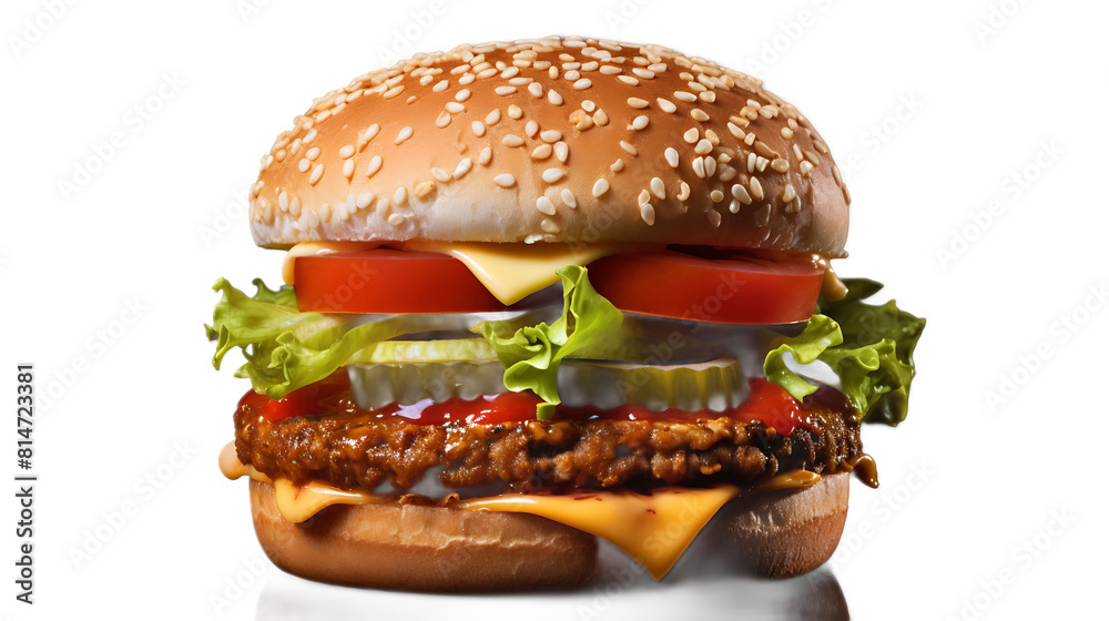 A veggie burger with a transparent background. A veggie burger with a transparent background.