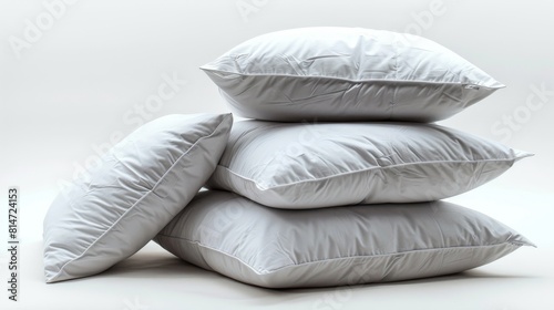 a photo of Pillows  Soft cushions used for supporting the head while sleeping