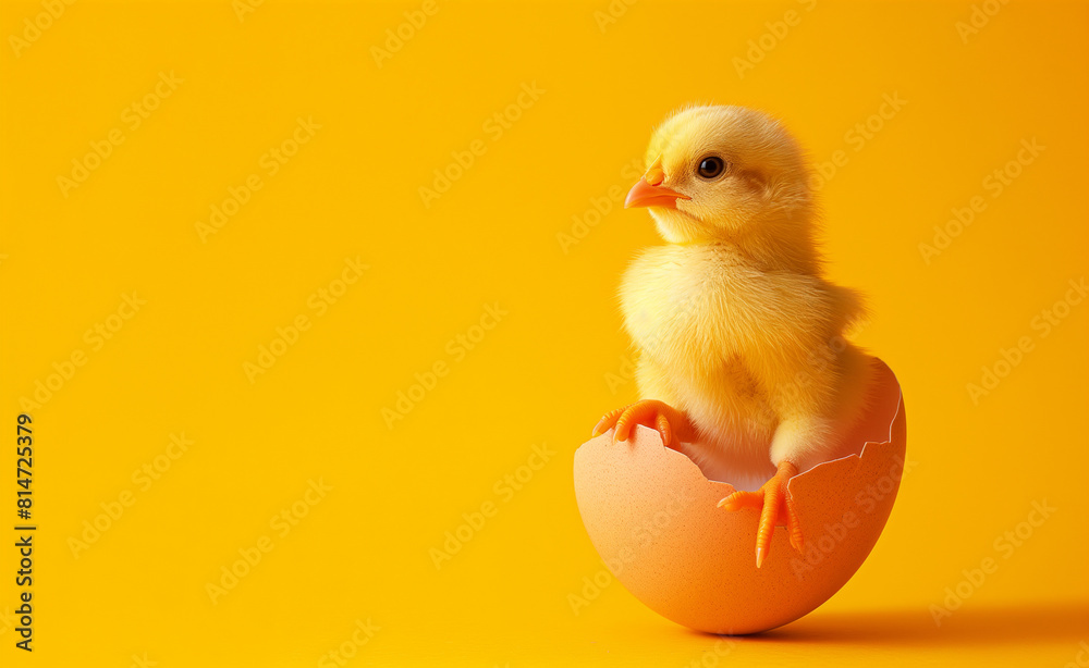Whimsical Easter Postcard: Chick Emerging from Egg Whimsical Easter Postcard: Chick Emerging from Egg