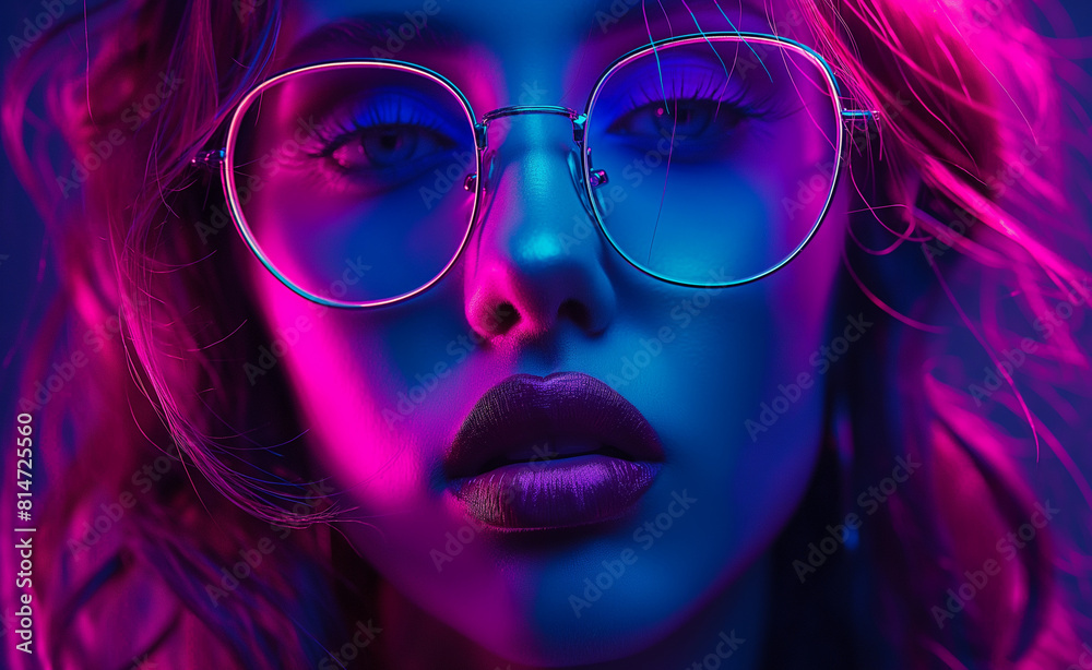 Surreal Fashion Concept: Neon Glow and Shimmer Makeup Surreal Fashion Concept: Neon Glow and Shimmer Makeup