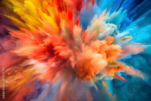 Explosion of Color Symbolizing Business Breakthrough Success