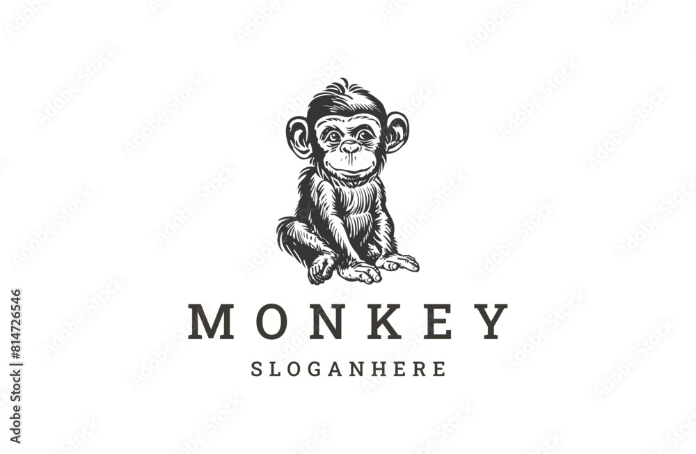 Monkey logo icon design template vector illustration Monkey logo icon design template vector illustration