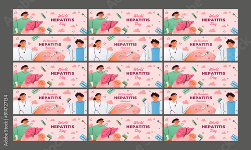 hepatitis day banner template vector illustration flat design