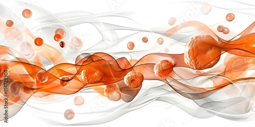 Arterial walls obstructed by cholesterol plaques causing stroke or infarction. Concept Stroke, Cholesterol Plaques, Arterial Obstruction, Infarction photo