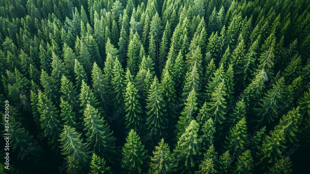 The lush green canopy of a coniferous forest stretches as far as the eye can see, broken only by the occasional clearing or river The lush green canopy of a coniferous forest stretches as far as the eye can see, broken only by the occasional clearing or river