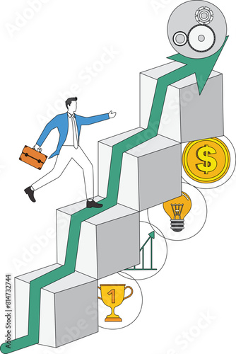 Business and finance marketing ideas people achieving success concept
