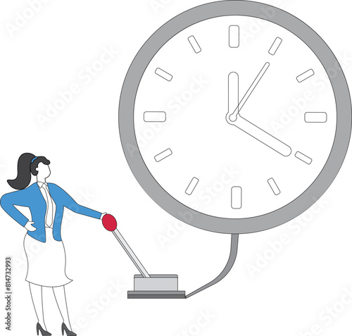 Businesswoman Speed, Control time, Aiming, Alarm