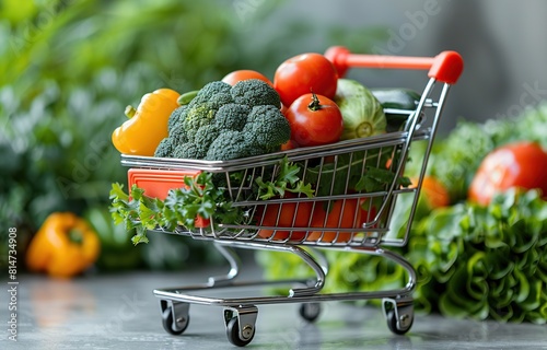 shopping basket full of fresh vegetables