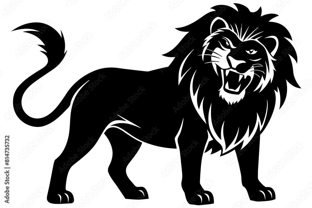 lion line art silhouette illustration lion line art silhouette illustration
