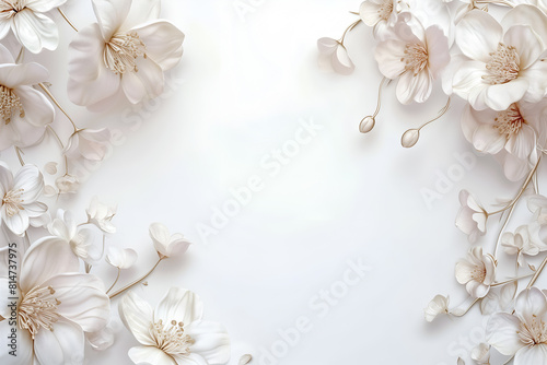 Frame of beautiful flowers with place for text