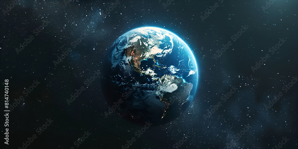 Earth view from space save earth Day concept