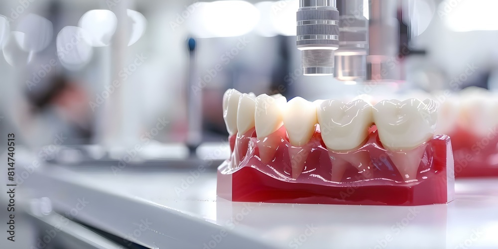 Modern dental lab uses CADCAM technology to create precise prosthetic