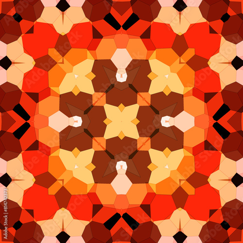 Seamless kaleidoscope pattern. Texture art