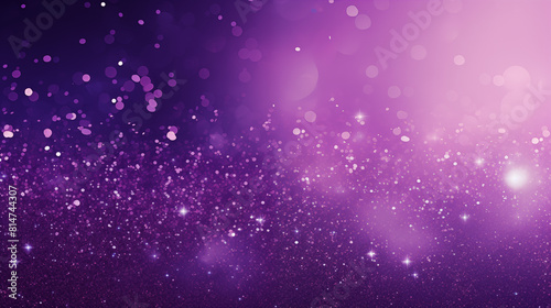 Radiant Purple Bokeh and Glitter Background