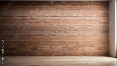 Brick wall with spotlight shining