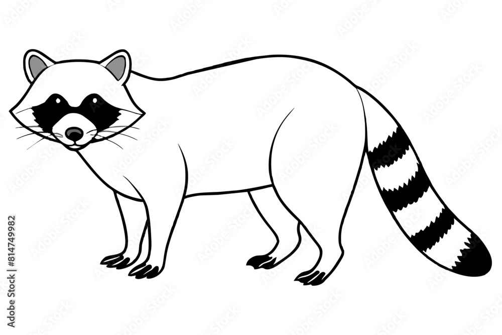 raccoon line art silhouette illustration raccoon line art silhouette illustration