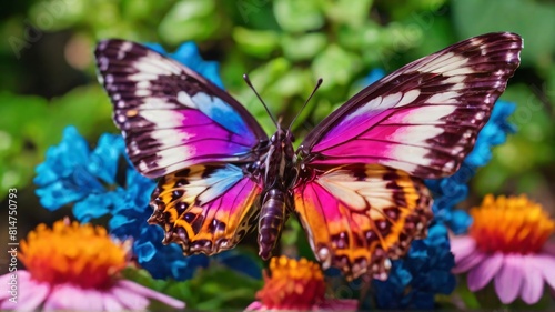 butterfly on flower generative AI.