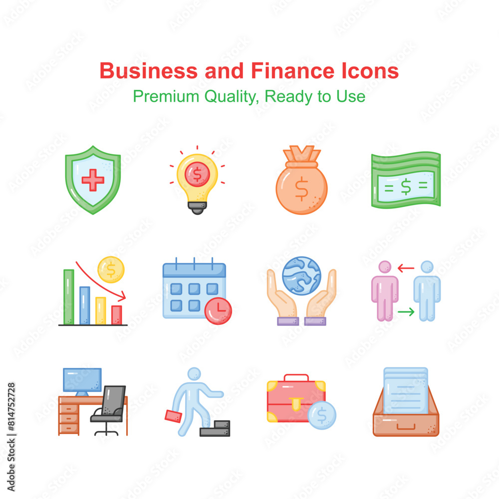 Grab this creatively crafted icons set of business and finance Grab this creatively crafted icons set of business and finance