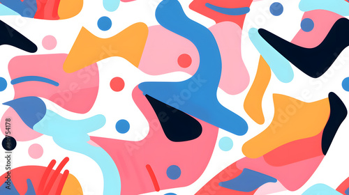 Three different figurative shapes of random items geometric shapes design poster background