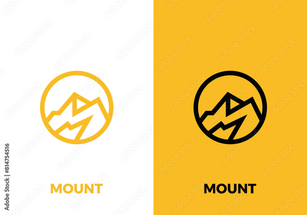 abstract mountain logo. line style creative modern design vector abstract mountain logo. line style creative modern design vector