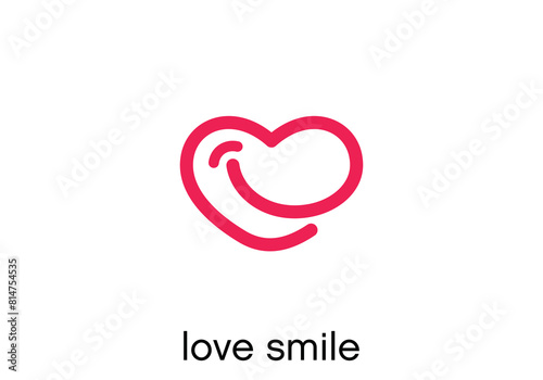 love smile health care logo design vector