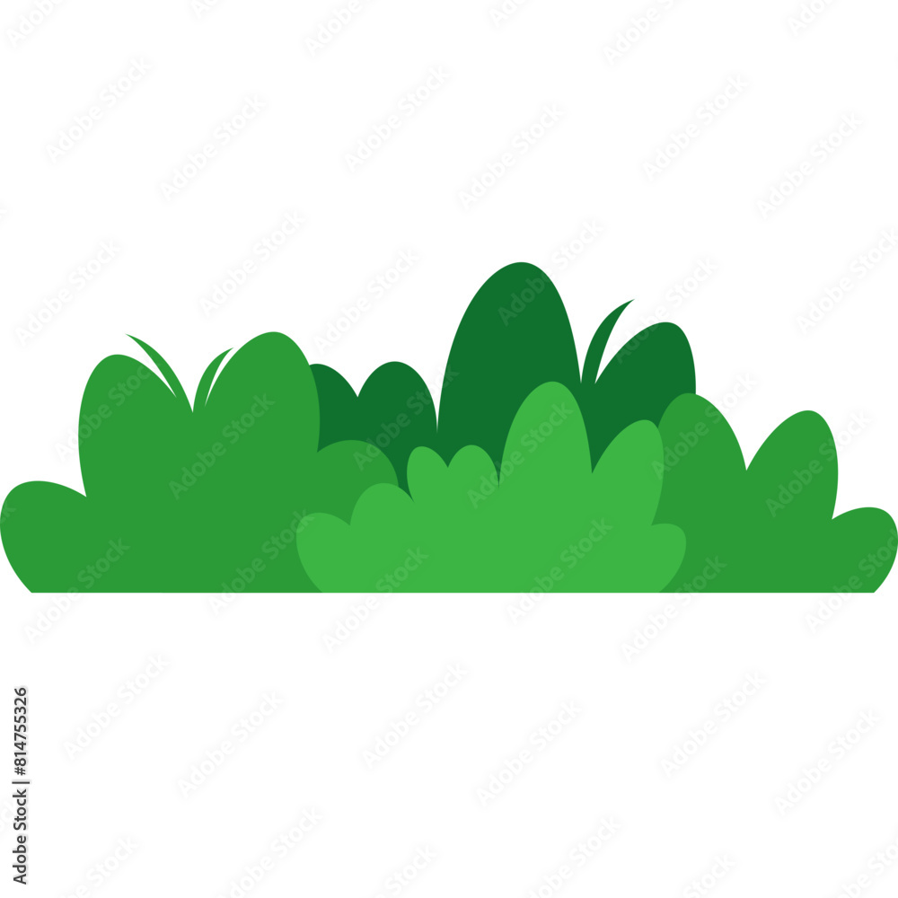Obraz premium Flat Green Bushes
