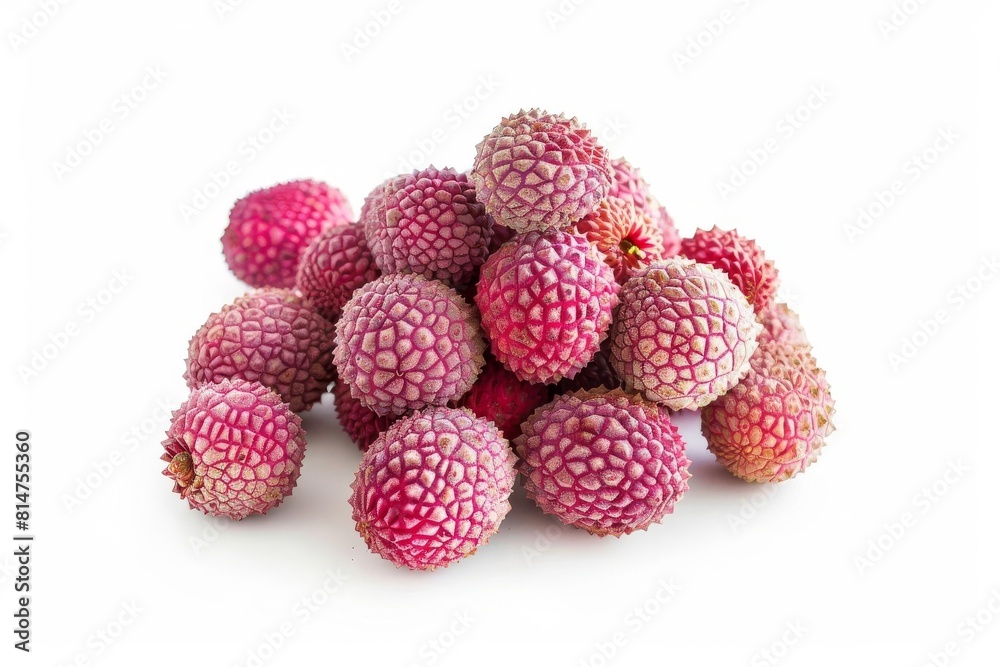 A photo of Lychee, isolate on white background. A photo of Lychee, isolate on white background.