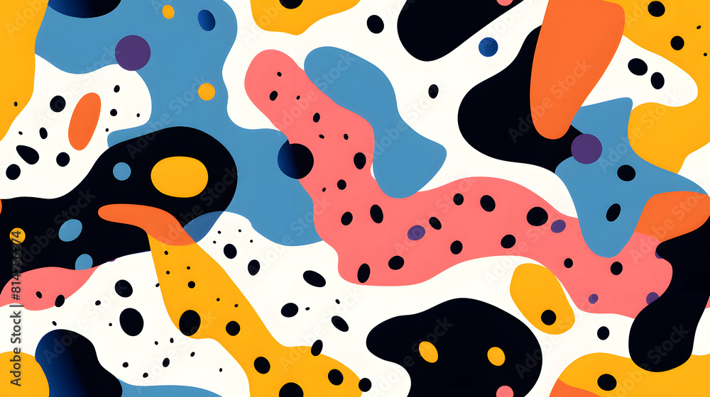 Fototapeta premium modern abstract graphic with random shapes design poster background