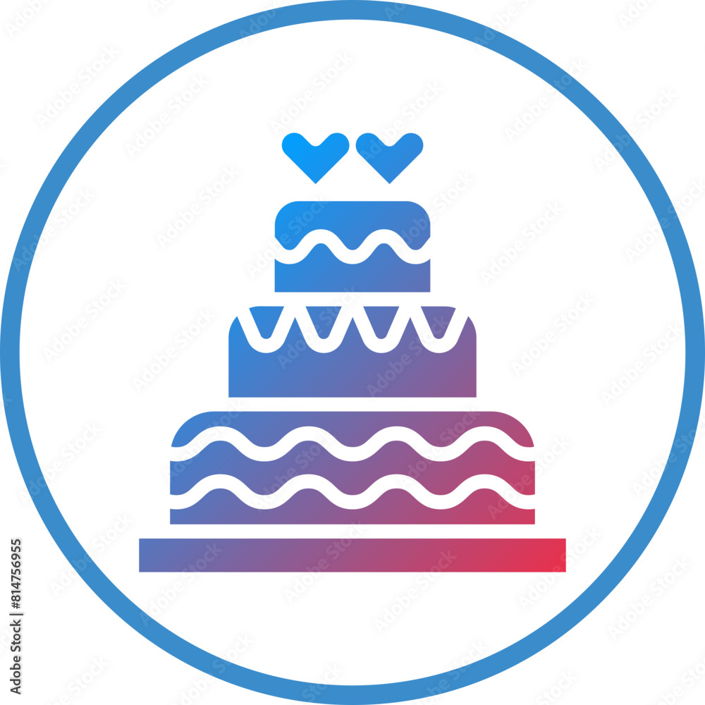 Vector Design Wedding Cake Icon Style Vector Design Wedding Cake Icon Style