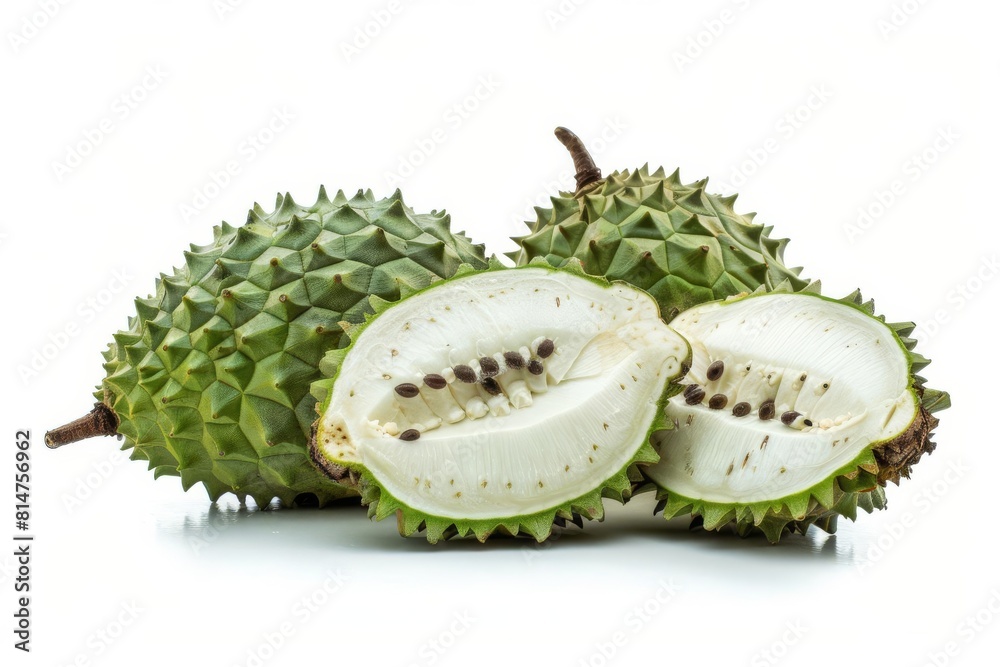 A photo of Soursop, isolate on white background.