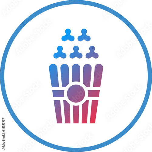 Vector Design Popcorn Icon Style
